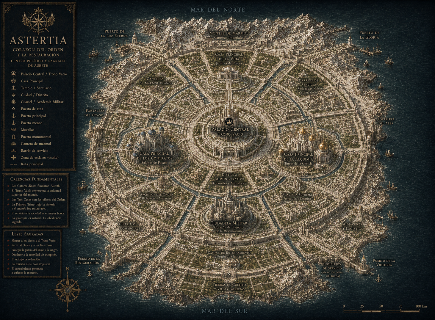 Mapa del continente de Astertia